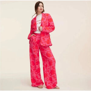 Kate Spade X Target Classic Rose High-Rise Linen Wide Leg Trousers XXL NWT